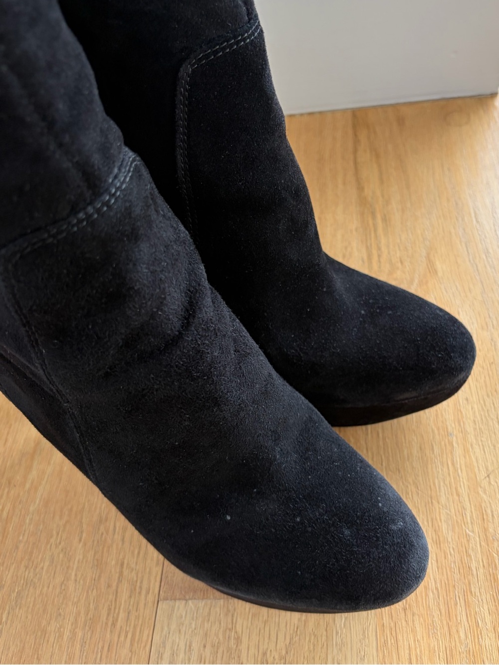 Sam Edelman Amber Black Over the Knee Platform Stiletto Boots Size 8.5 / EU 38.5 - Picture 10 of 16